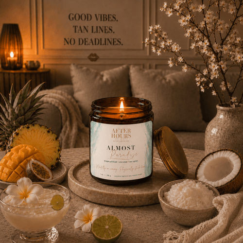 ALMOST PARADISE — tropical fruits + coconut + sea spray - AFTER HOURS SCENTED HOME