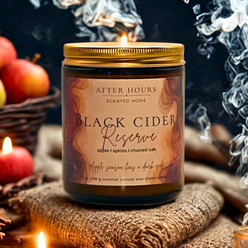 BLACK CIDER RESERVE - apple I spices I charred oak - AFTER HOURS SCENTED HOME