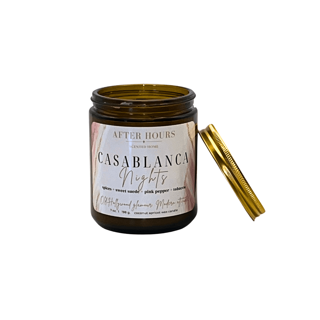 CASABLANCA NIGHTS - spices + sweet suede + pink pepper + tobacco - AFTER HOURS SCENTED HOME