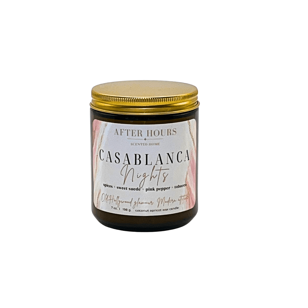 CASABLANCA NIGHTS - spices + sweet suede + pink pepper + tobacco - AFTER HOURS SCENTED HOME