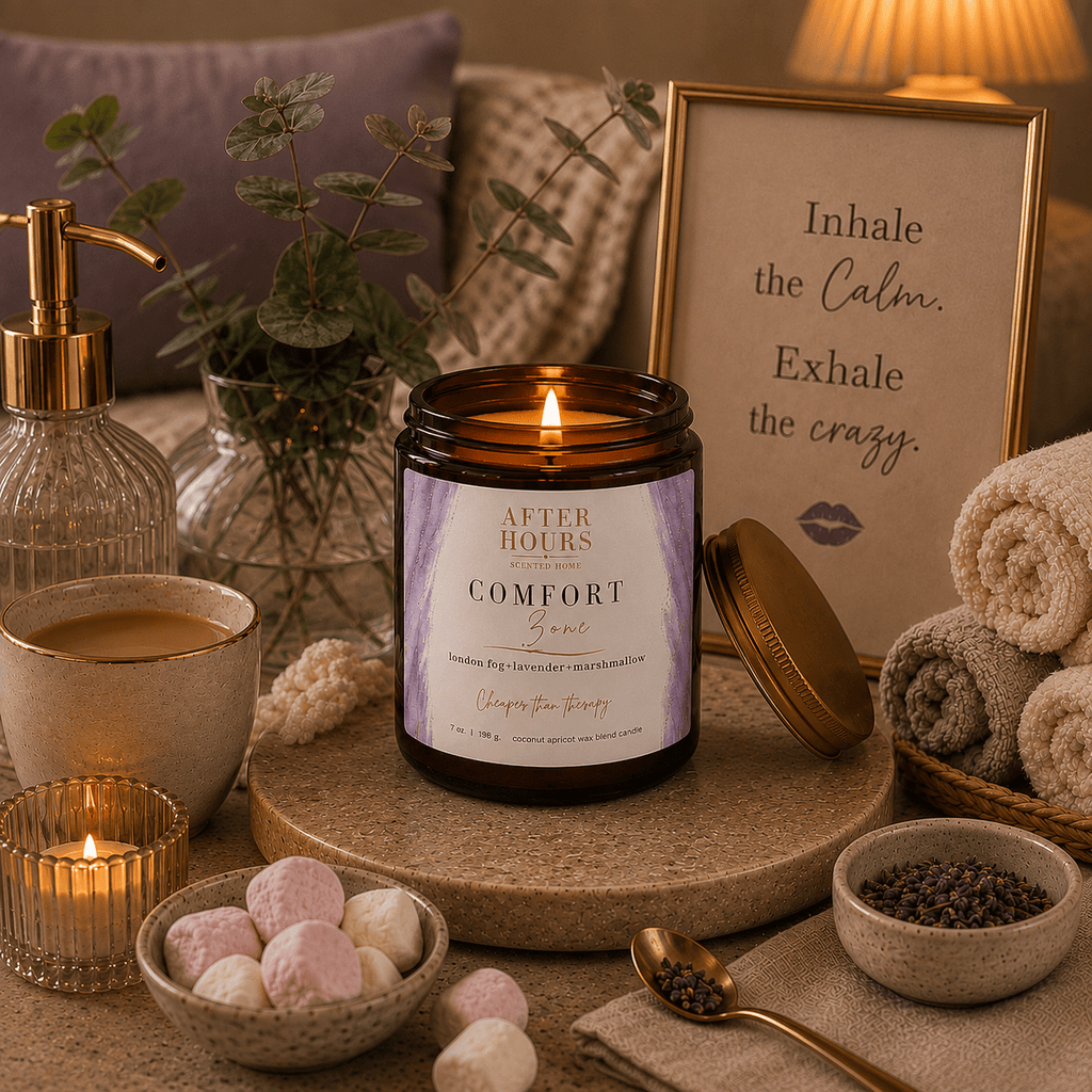 COMFORT ZONE - london fog + lavender + marshmallow - AFTER HOURS SCENTED HOME