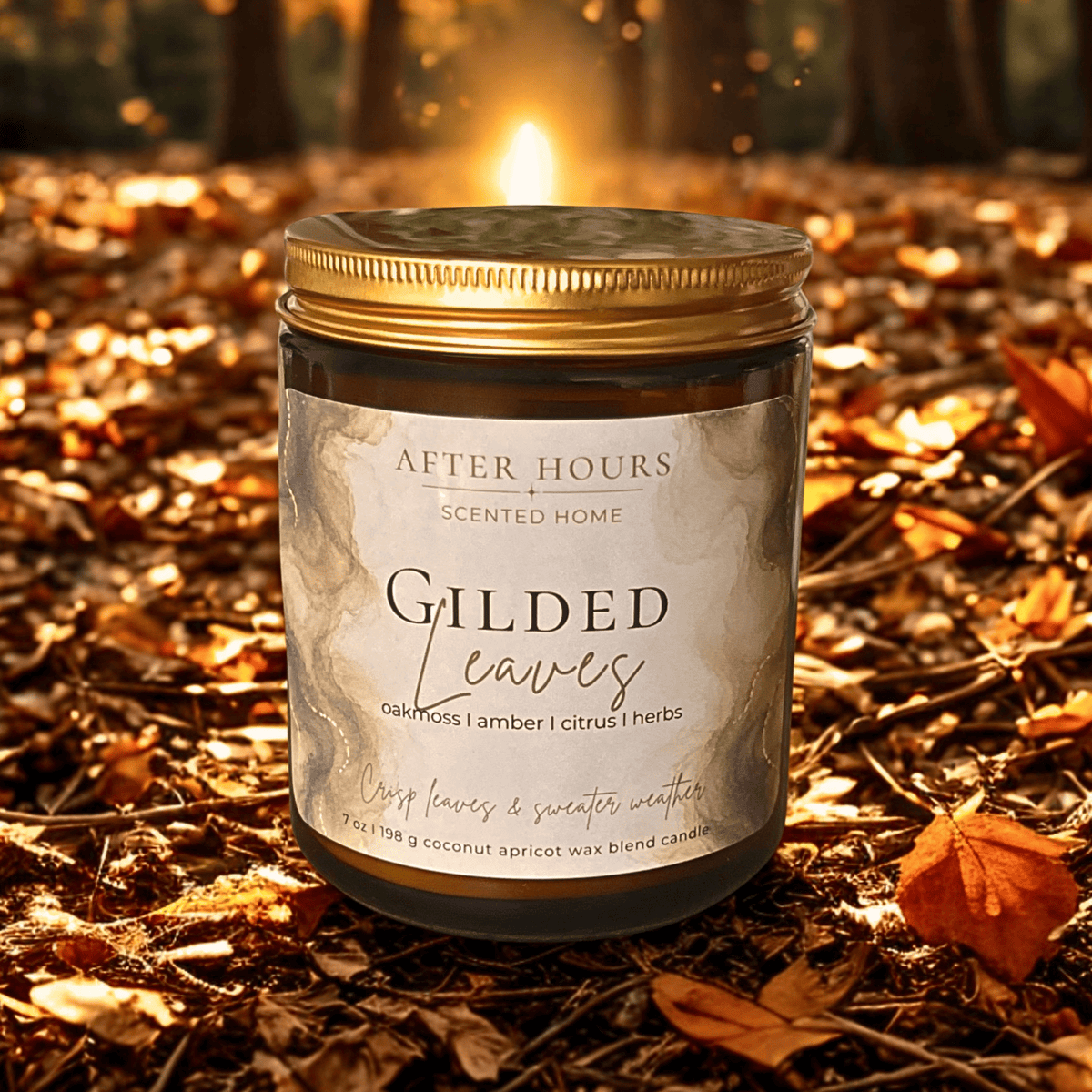 GILDED LEAVES - amber I oakmoss I grapefruit I herbs - AFTER HOURS SCENTED HOME